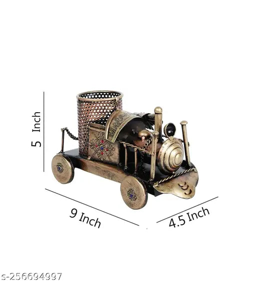 Kraphy Home Decor Wrought Iron Engine Pen Holder