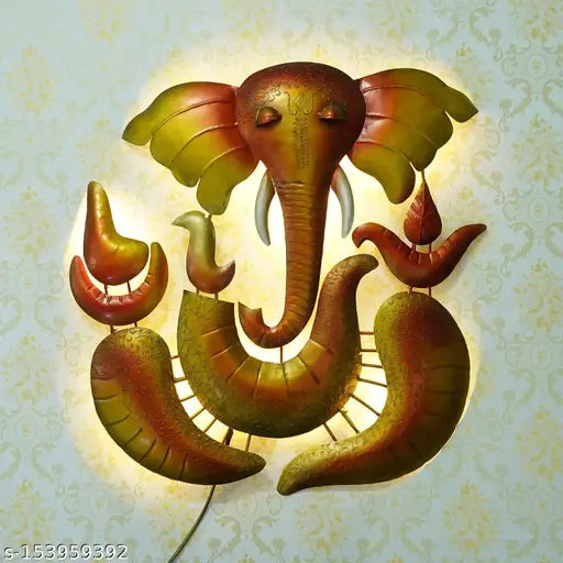 Metal Wall Art Ganesha LED Wall Panel