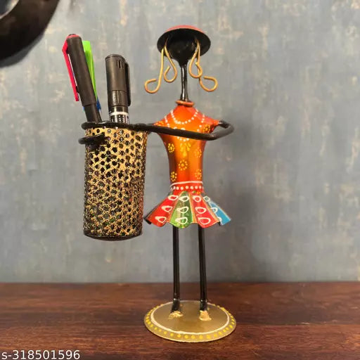 Kraphy metal pen holder doll